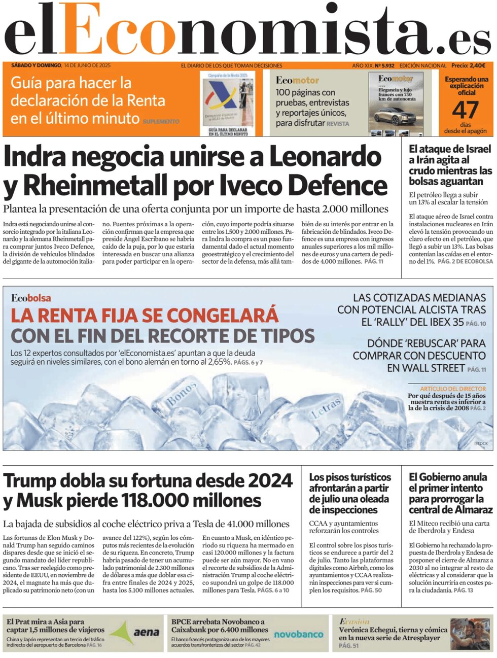 El Economista - Front Page - 06/14/2025