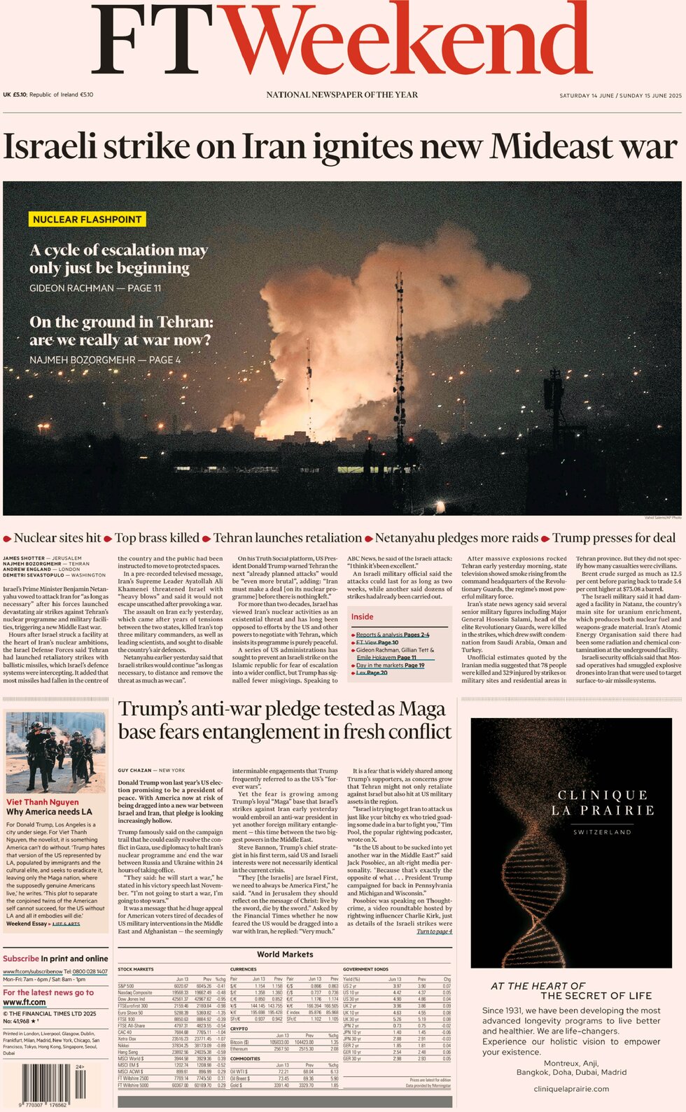 Financial Times - Front Page - 06/15/2025