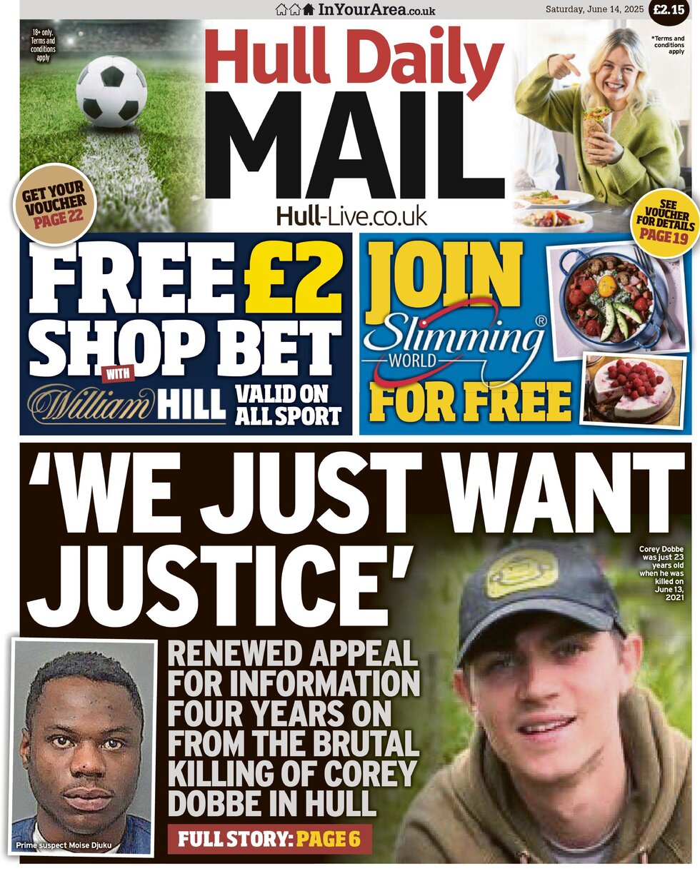 Hull Daily Mail - Front Page - 06/14/2025