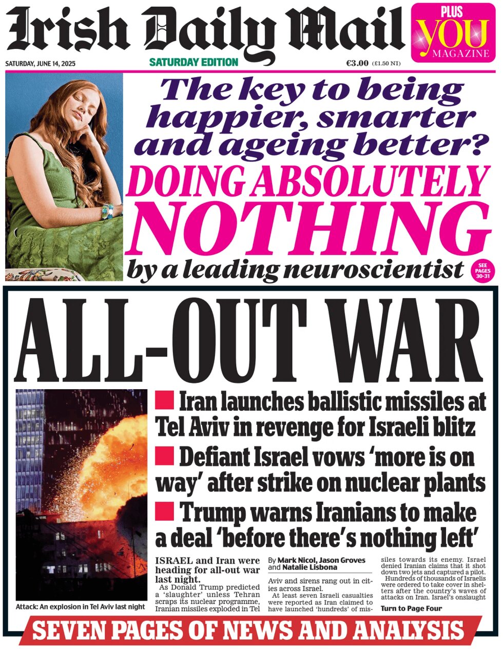Irish Daily Mail - Front Page - 06/14/2025