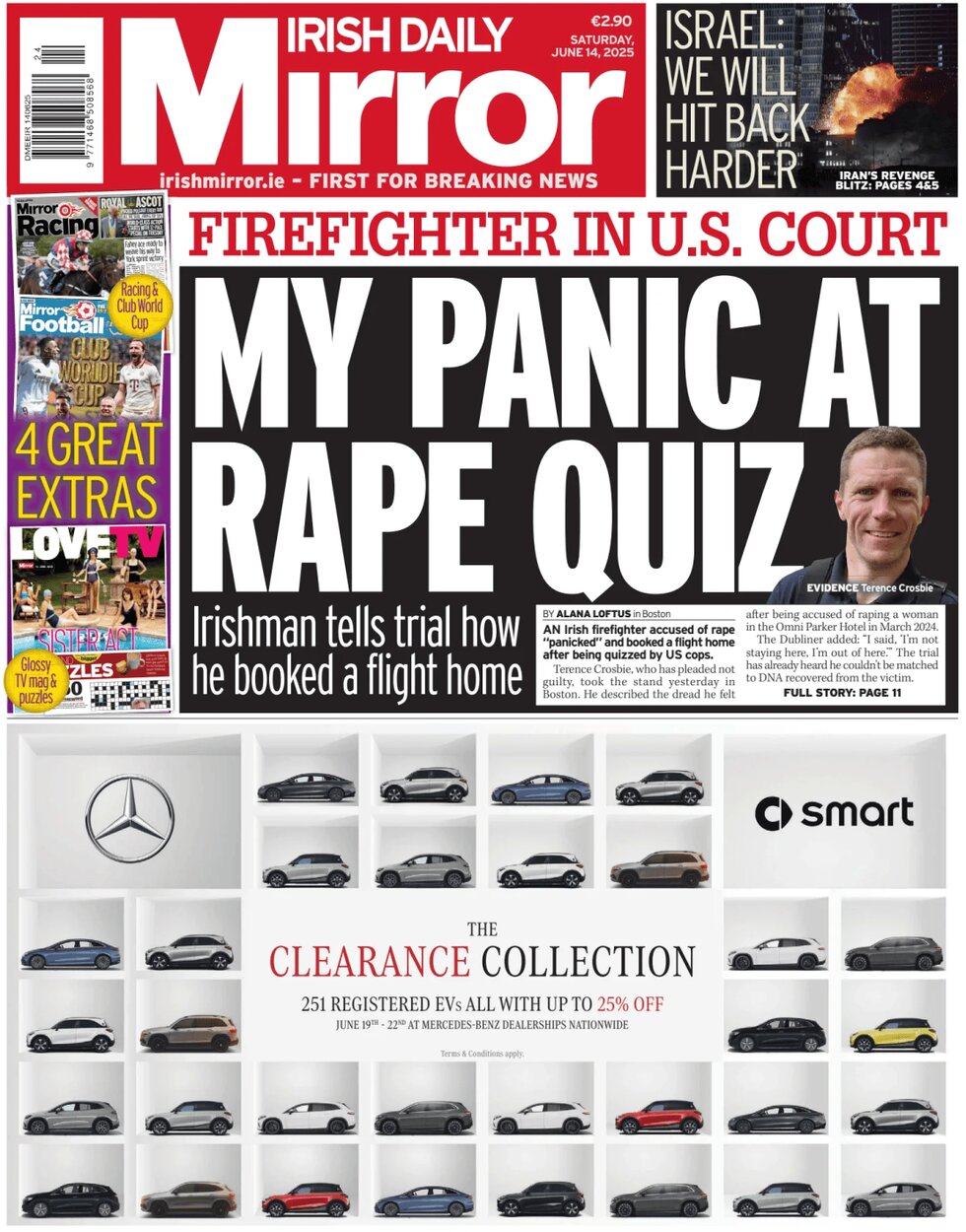 Irish Daily Mirror - Front Page - 06/14/2025