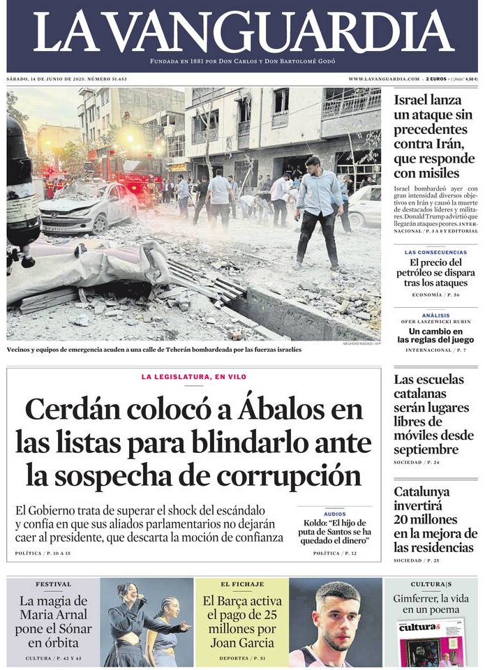 La Vanguardia - Front Page - 06/14/2025