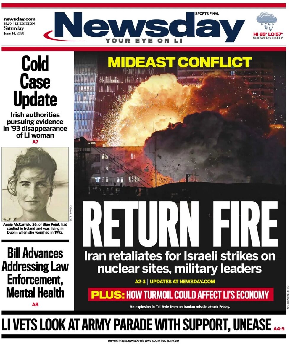 Newsday - Cover - 06/14/2025