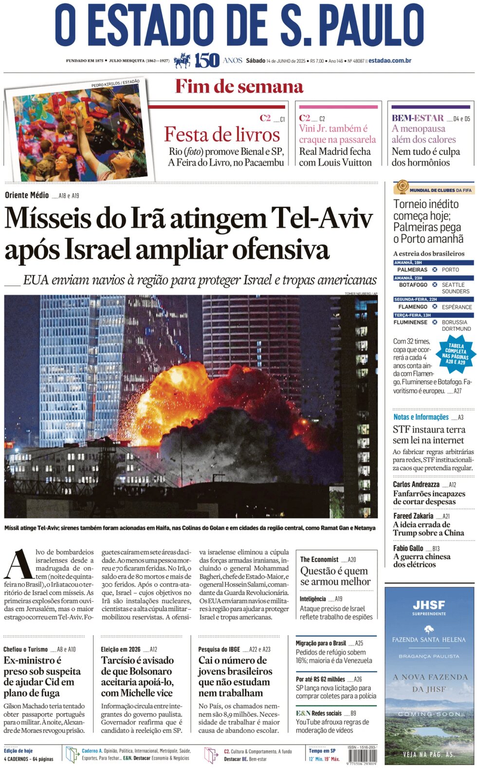 O Estado de S. Paulo - Front Page - 06/14/2025