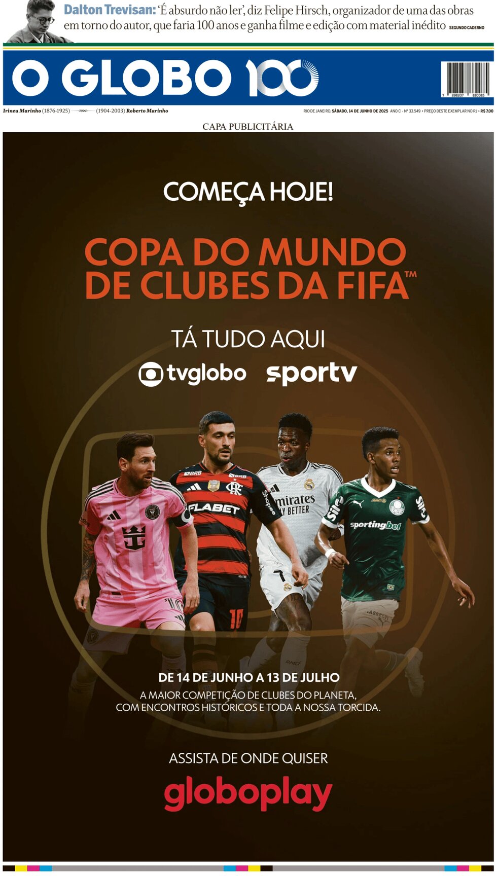 O Globo - Front Page - 06/14/2025