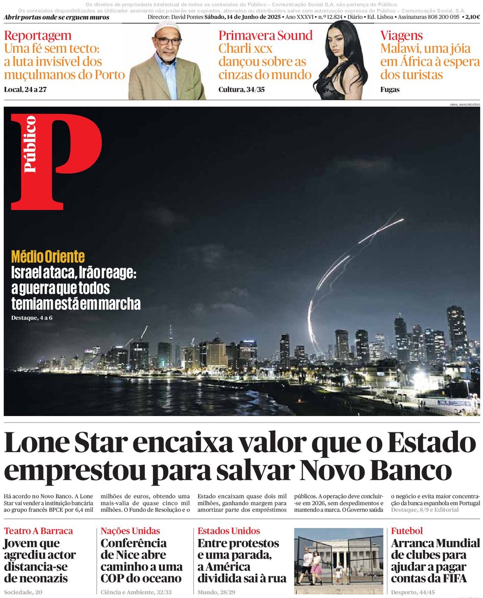 Público - Front Page - 06/14/2025