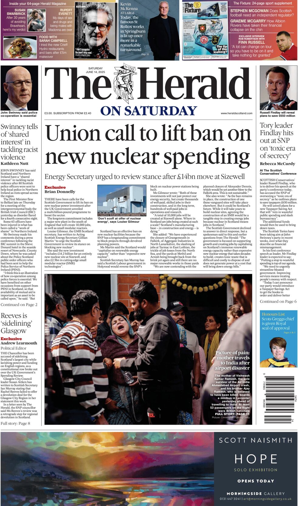 The Herald (Scotland) - Front Page - 06/14/2025