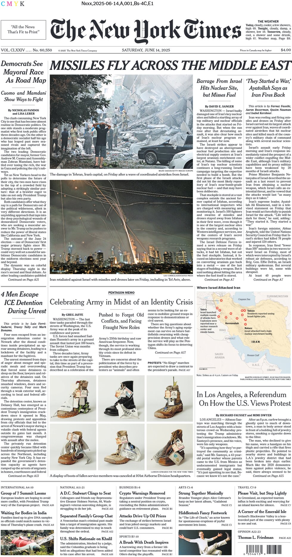 The New York Times - Cover - 06/14/2025
