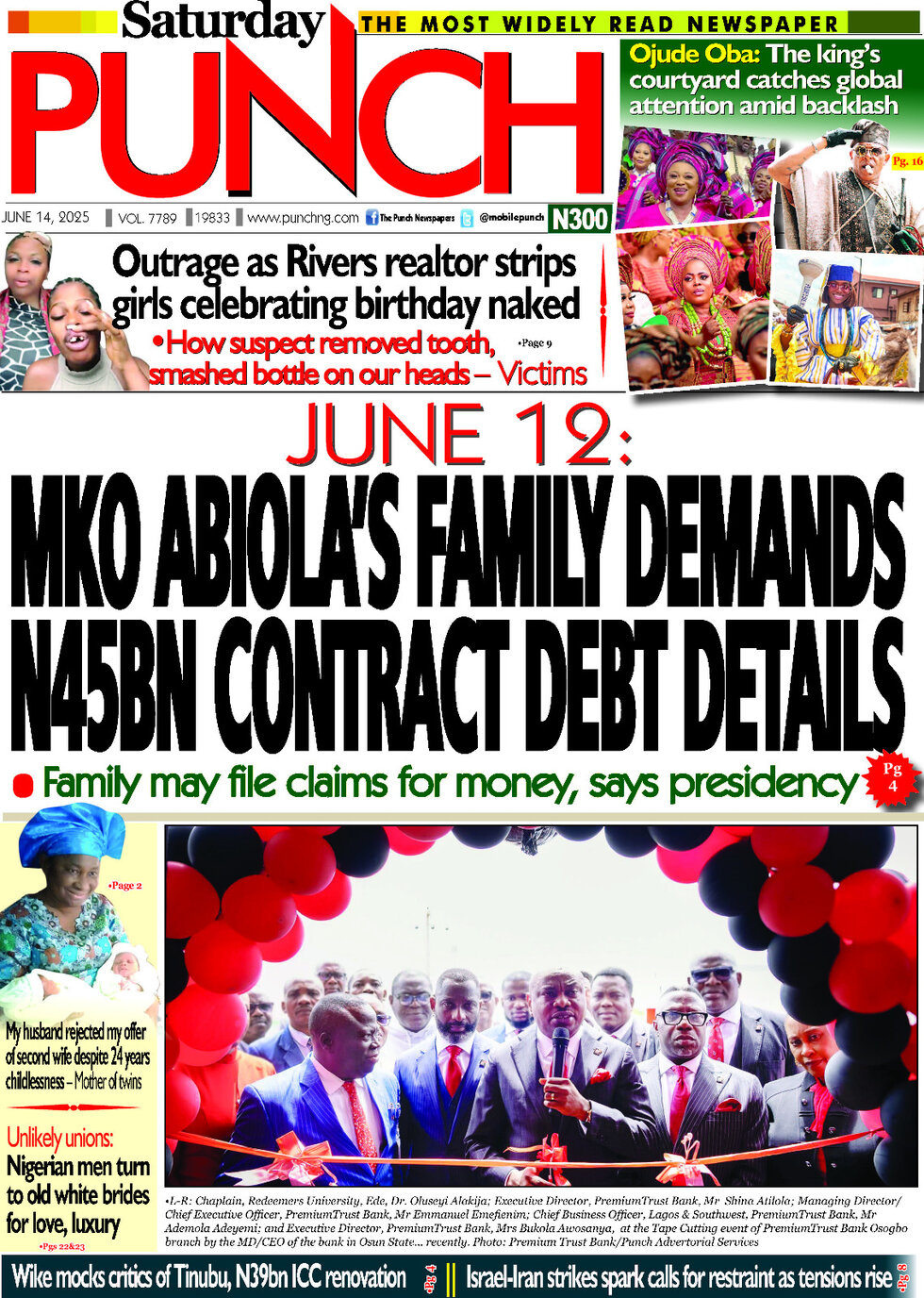 The Punch - Front Page - 06/14/2025