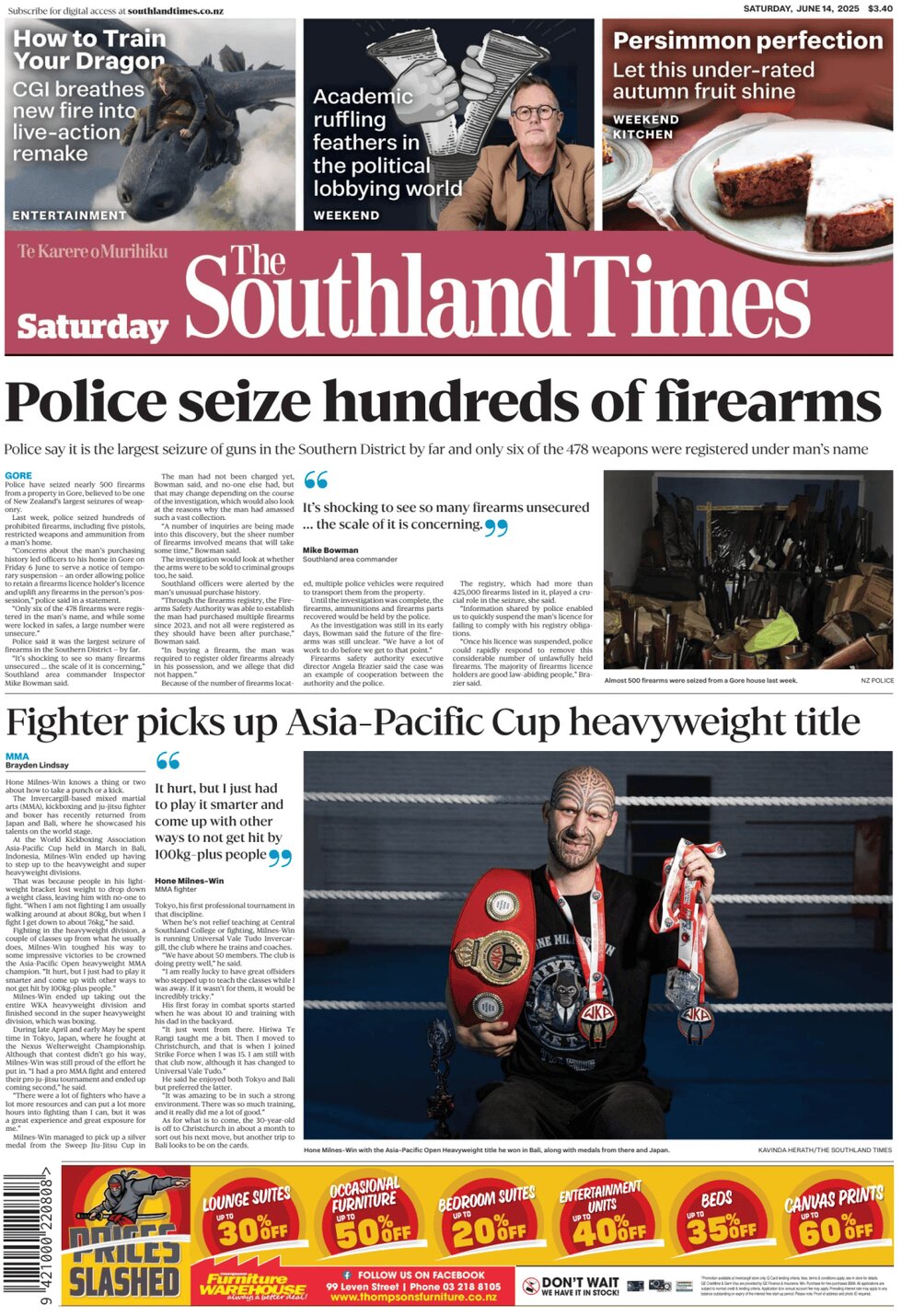 The Southland Times - Front Page - 06/14/2025