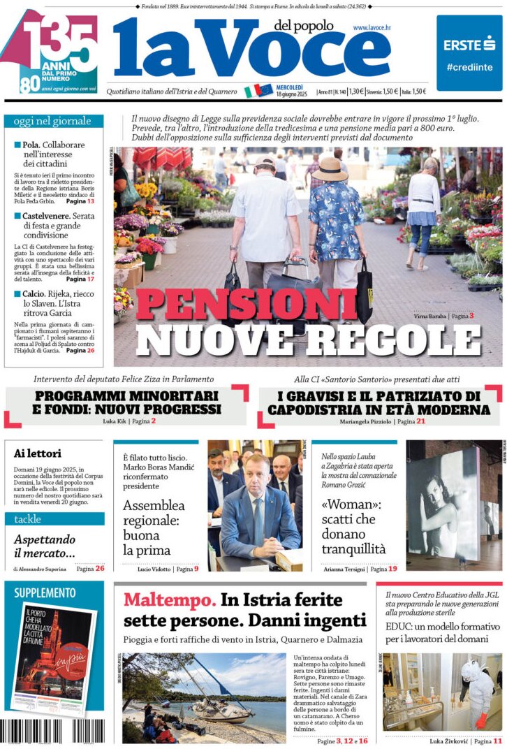 La Voce del popolo - Front Page - 06/18/2025