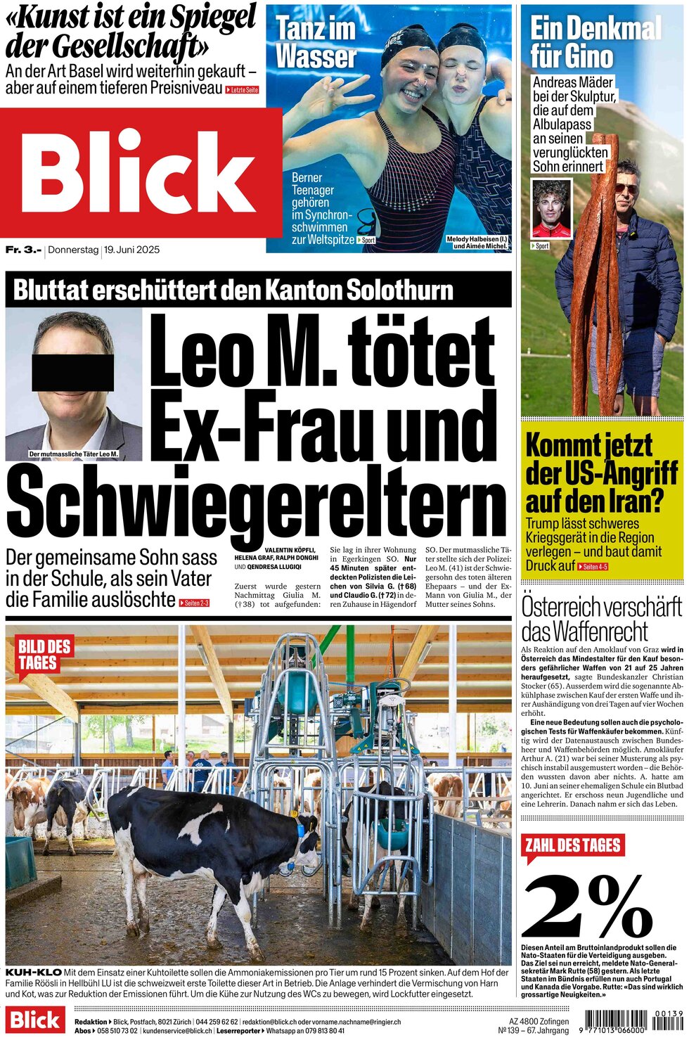 Blick - Front Page - 06/19/2025
