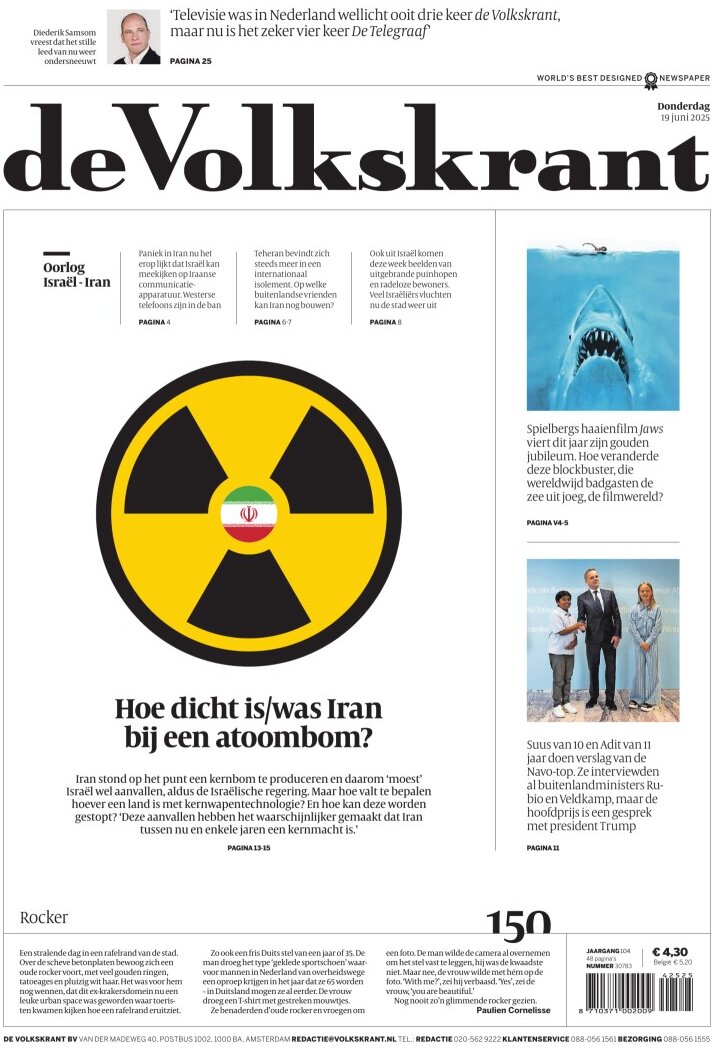 de Volkskrant - Front Page - 06/19/2025