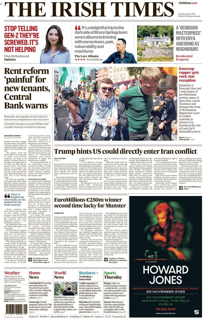 The Irish Times Today s Front Page 19 06 2025 the-irish-times-today-s-front-page-19-06-2025