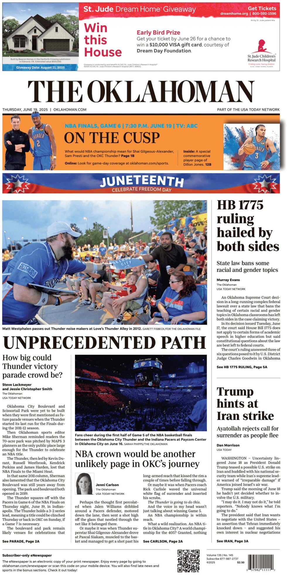 The Oklahoman - Cover - 06/19/2025