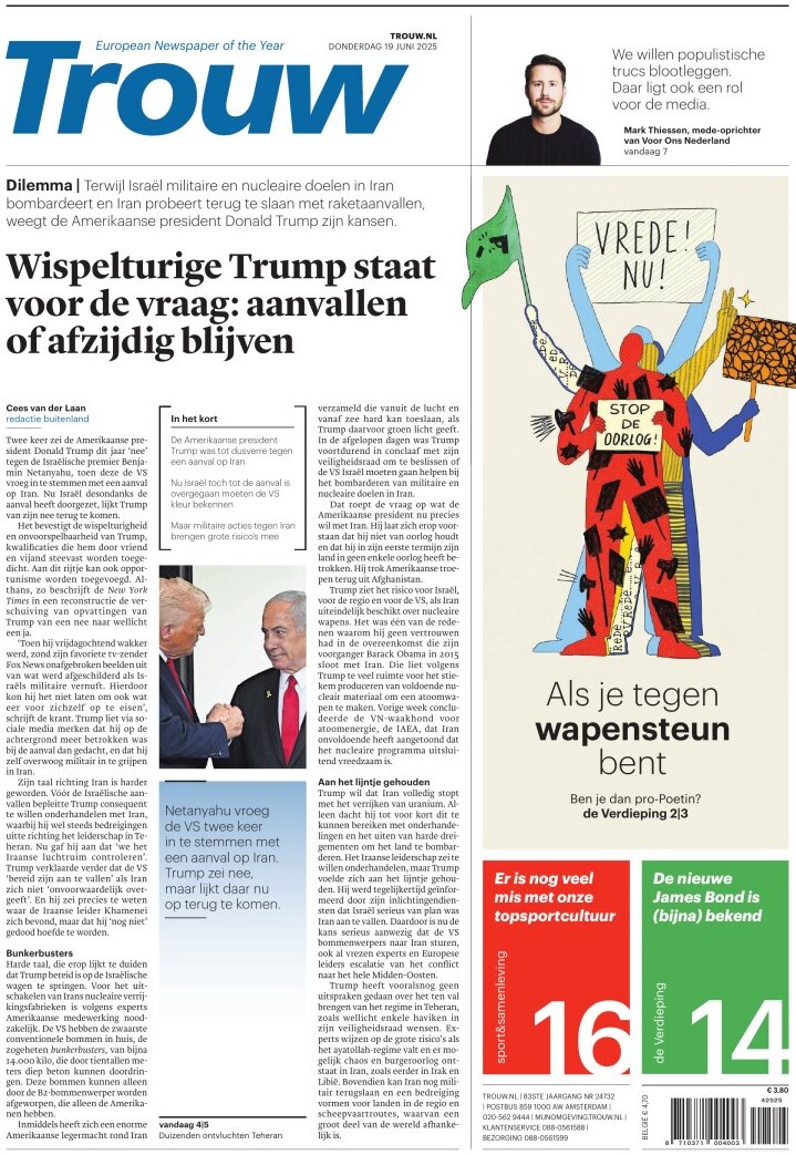 Trouw - Front Page - 06/19/2025