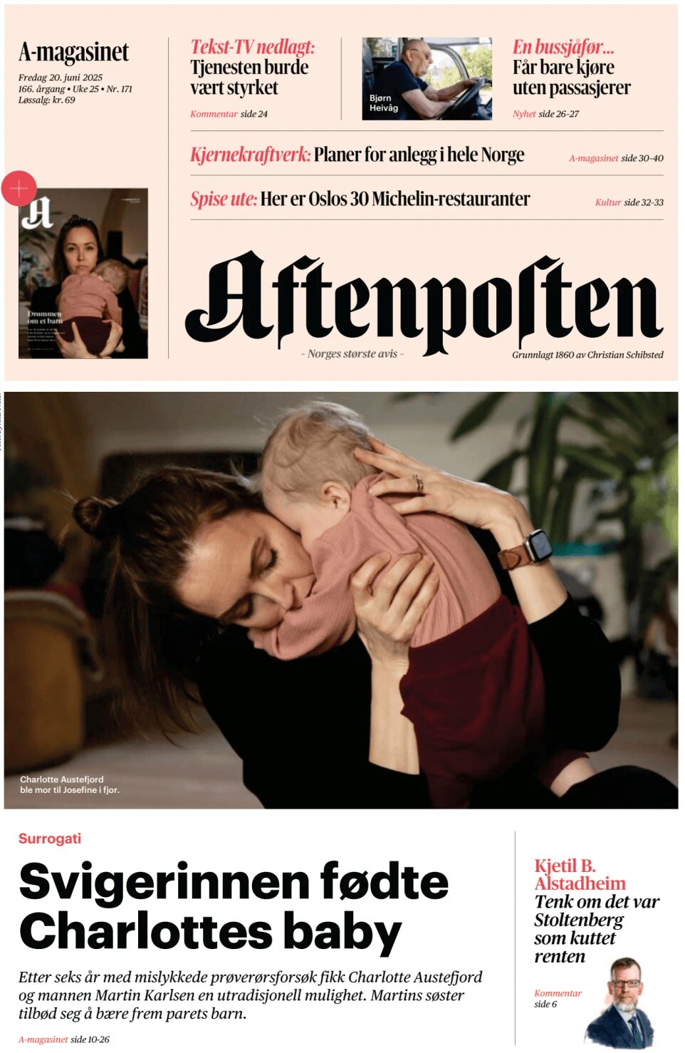 Aftenposten - Front Page - 06/20/2025