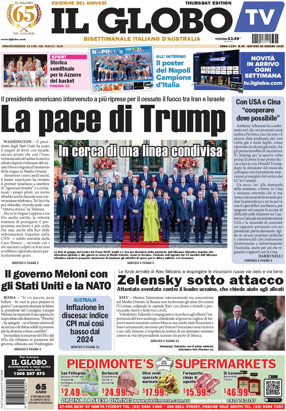 Il Globo - Cover - 06/26/2025