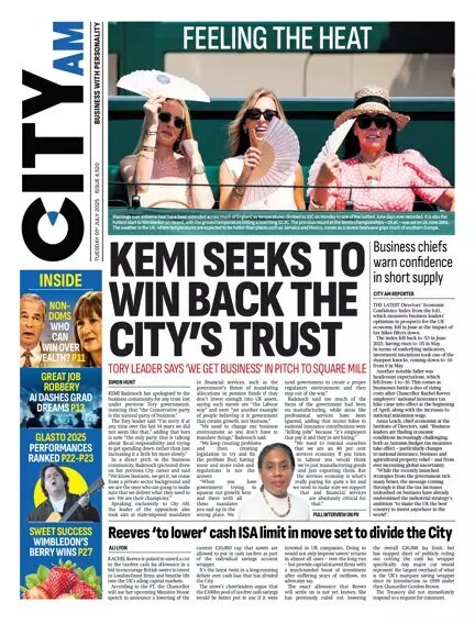 City A.M. - Front Page - 07/01/2025