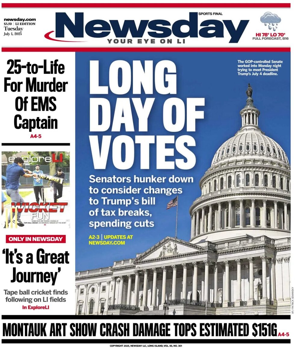 Newsday - Cover - 07/01/2025