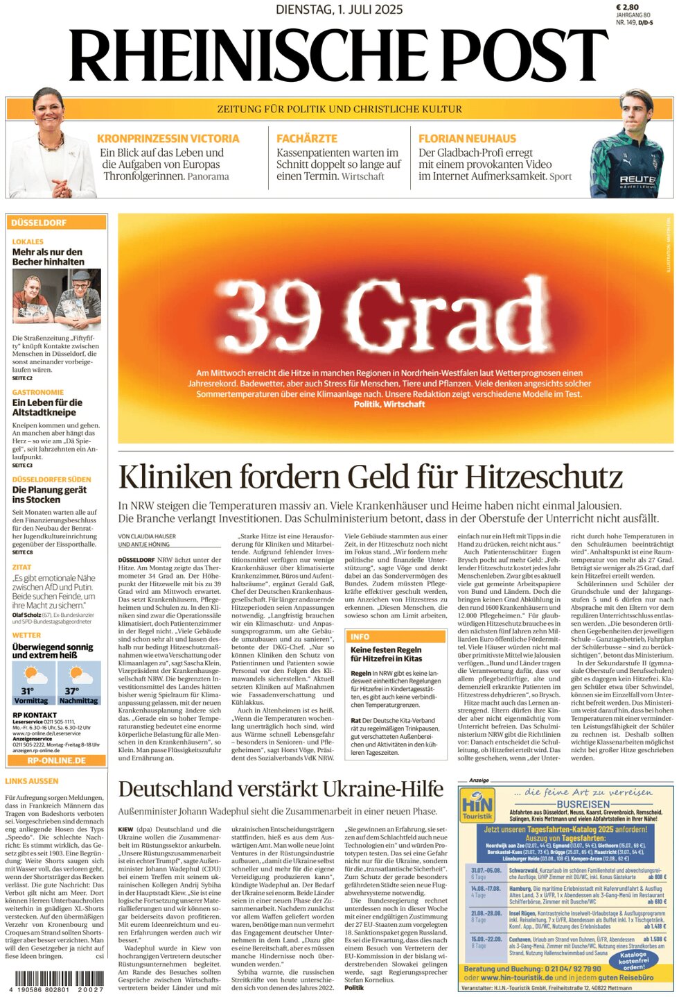 Rheinische Post - Front Page - 07/01/2025