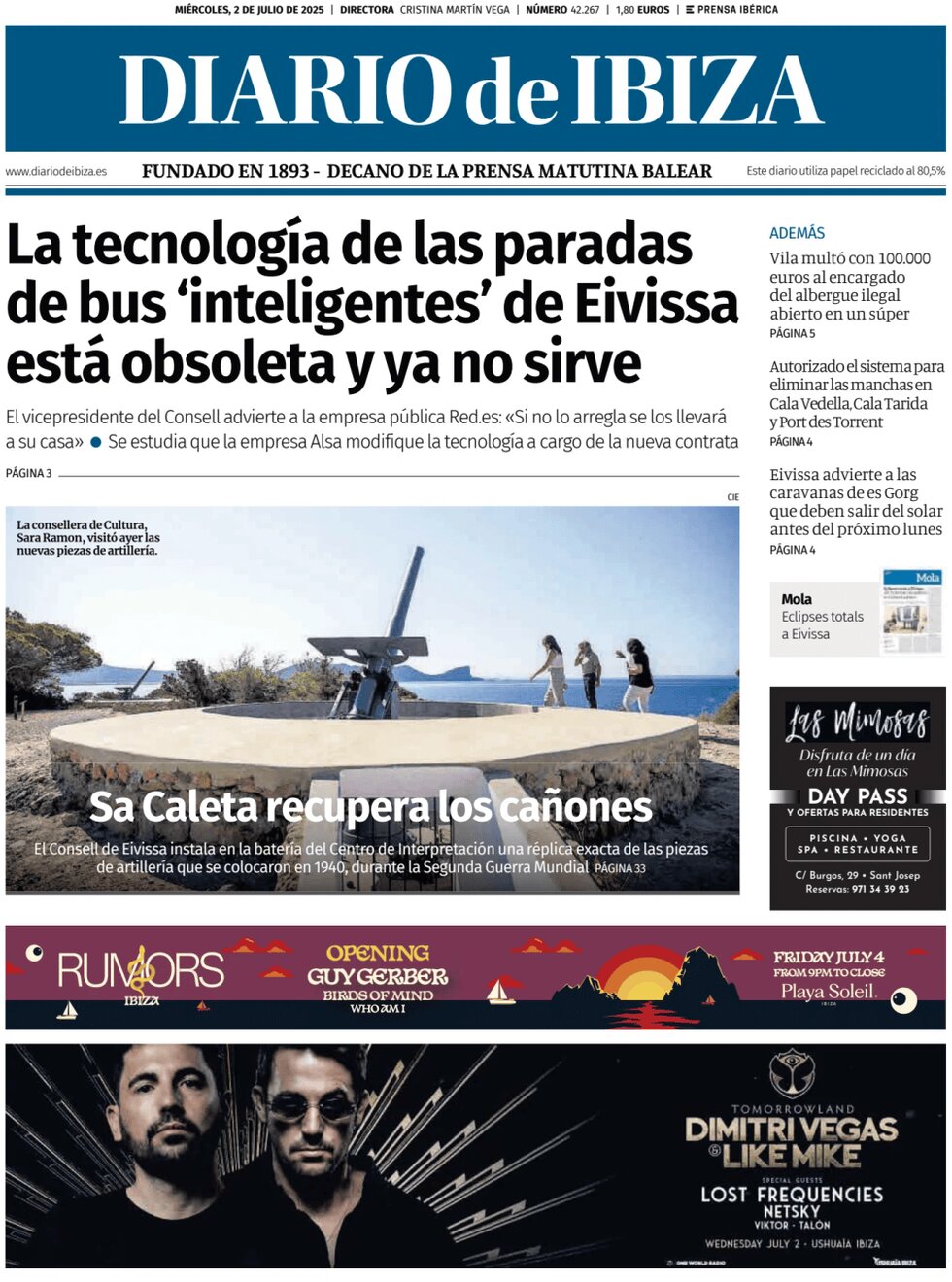 Diario de Ibiza - Front Page - 07/02/2025