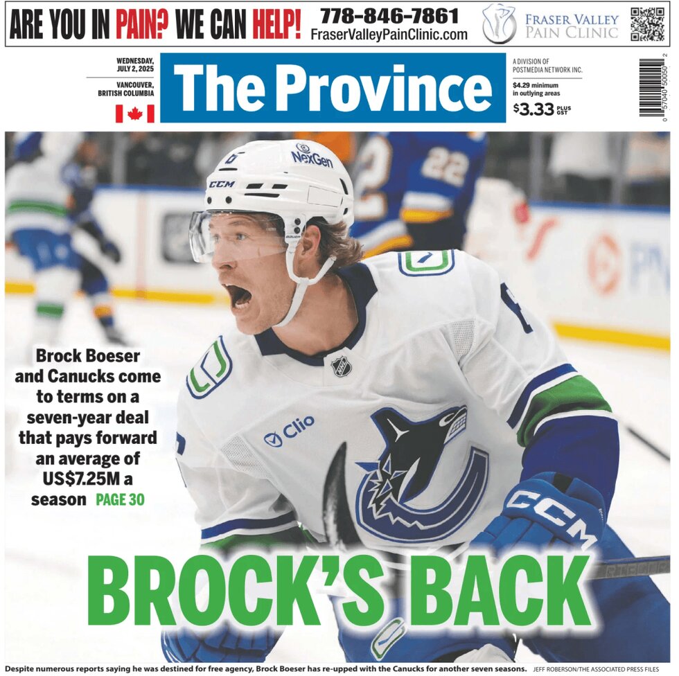 The Province - Front Page - 07/02/2025