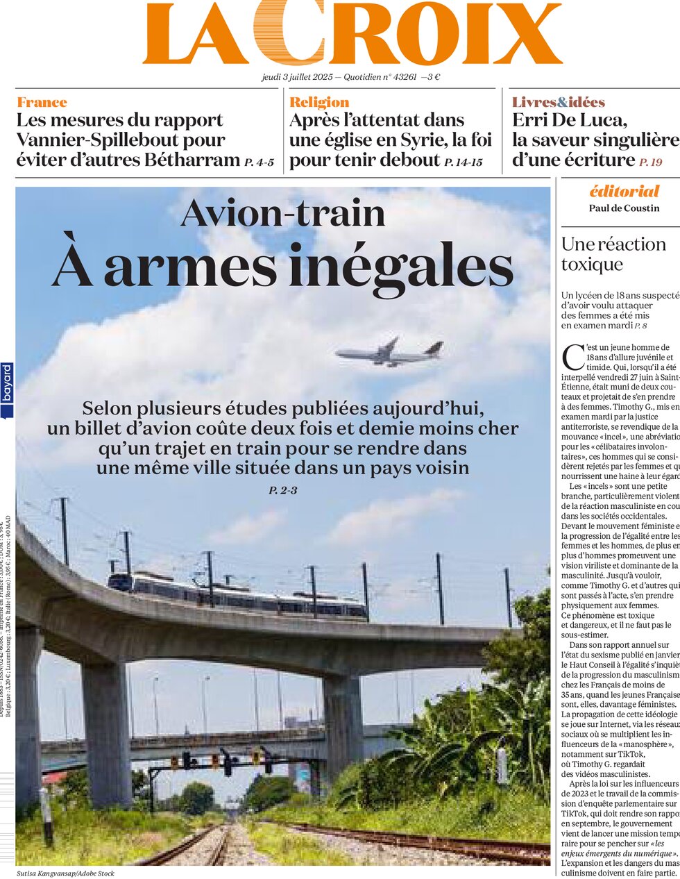 La Croix - Front Page - 07/03/2025