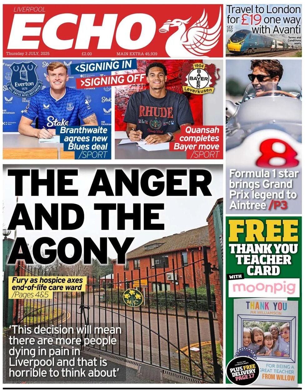 Liverpool Echo - Front Page - 07/03/2025