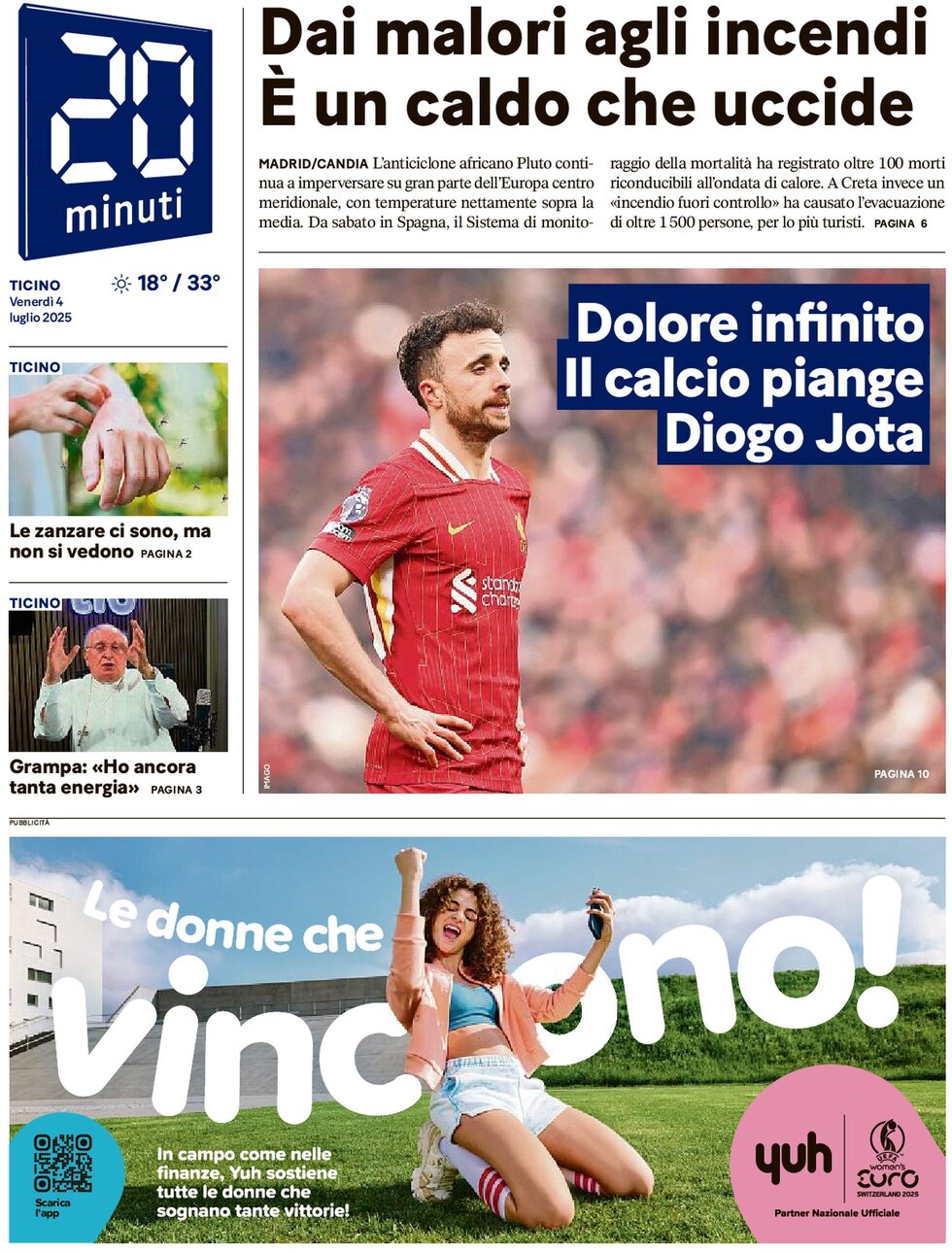 20 Minuti - Front Page - 07/04/2025