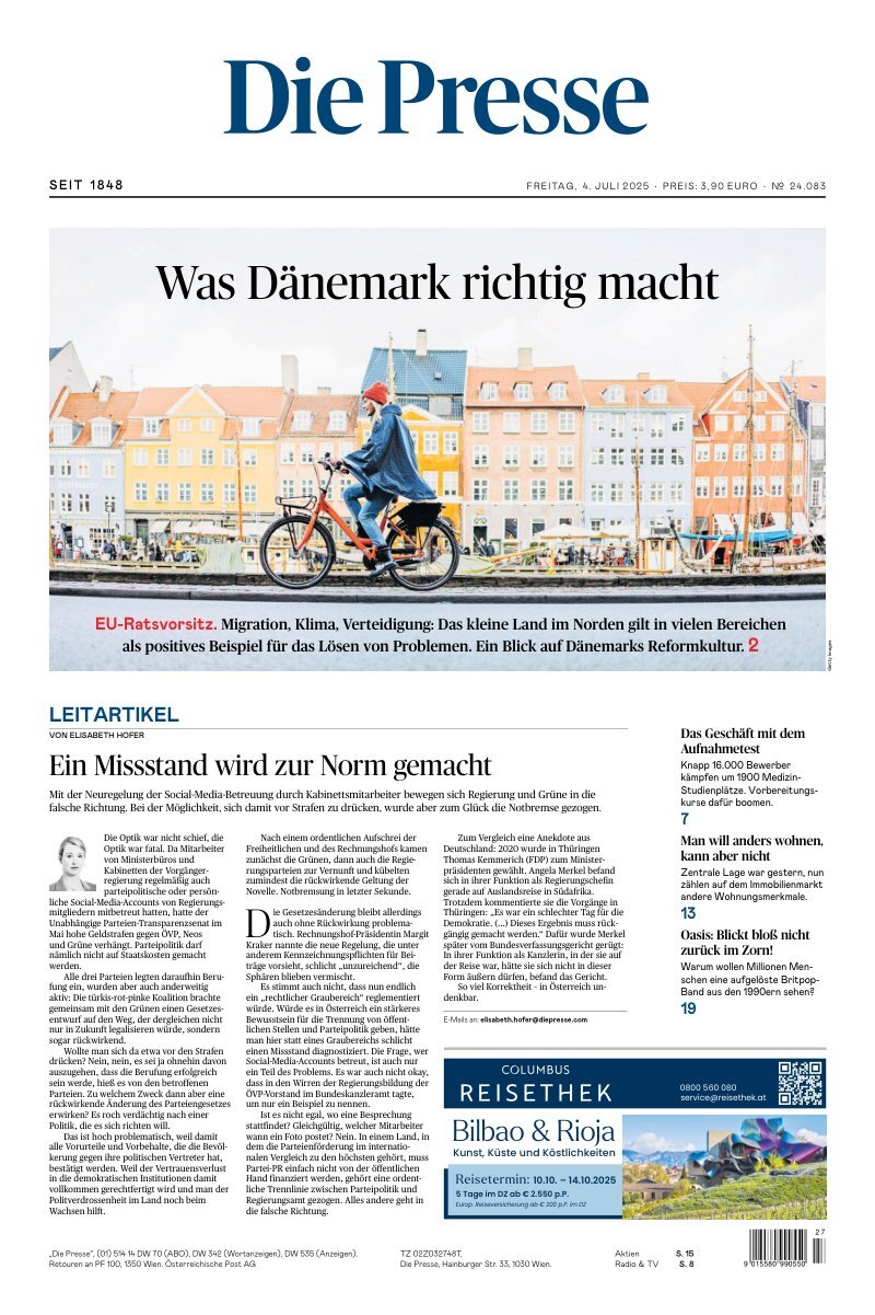 Die Presse - Front Page - 07/04/2025