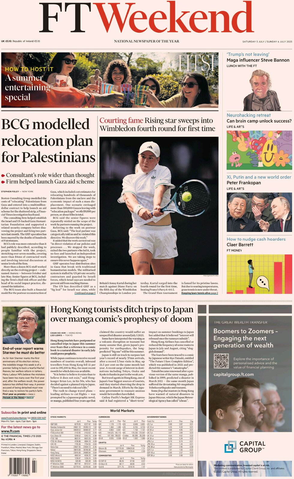 Financial Times - Front Page - 07/06/2025