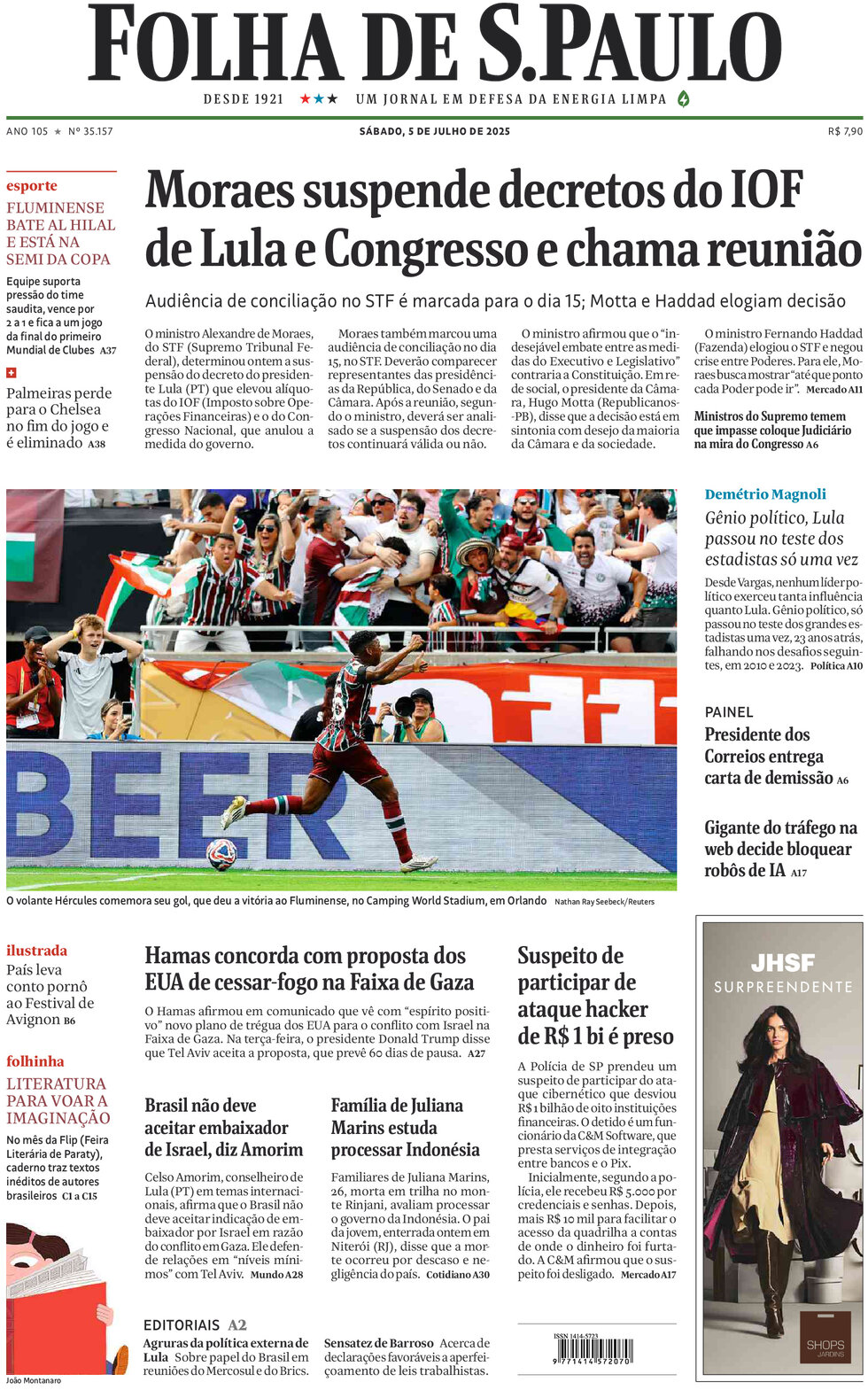 Folha de S.Paulo - Front Page - 07/05/2025