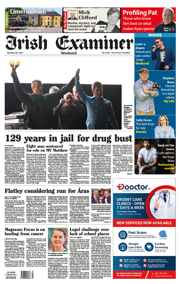 Irish Examiner - Front Page - 07/06/2025