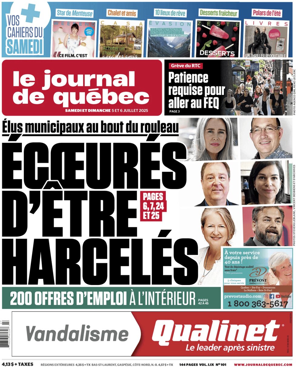 Le Journal de Québec - Front Page - 07/05/2025
