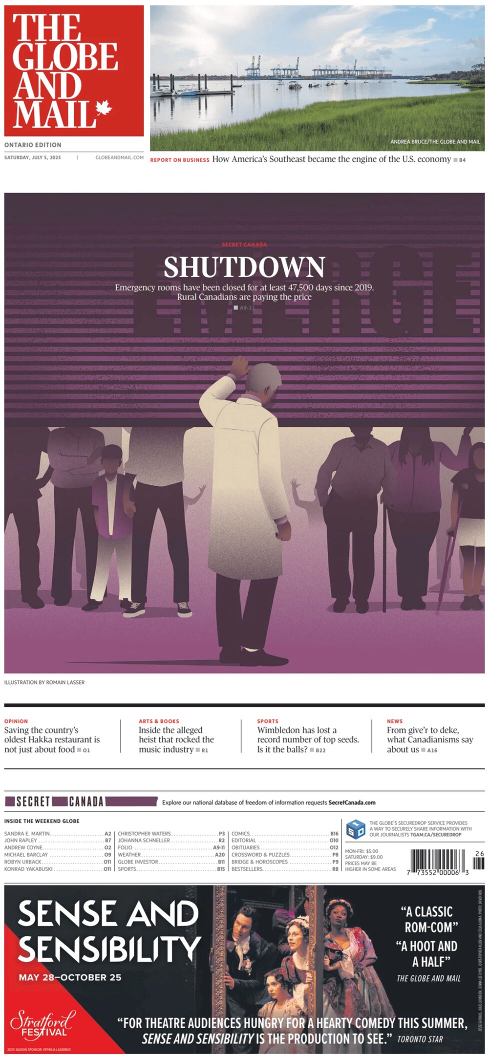 The Globe and Mail - Front Page - 07/05/2025