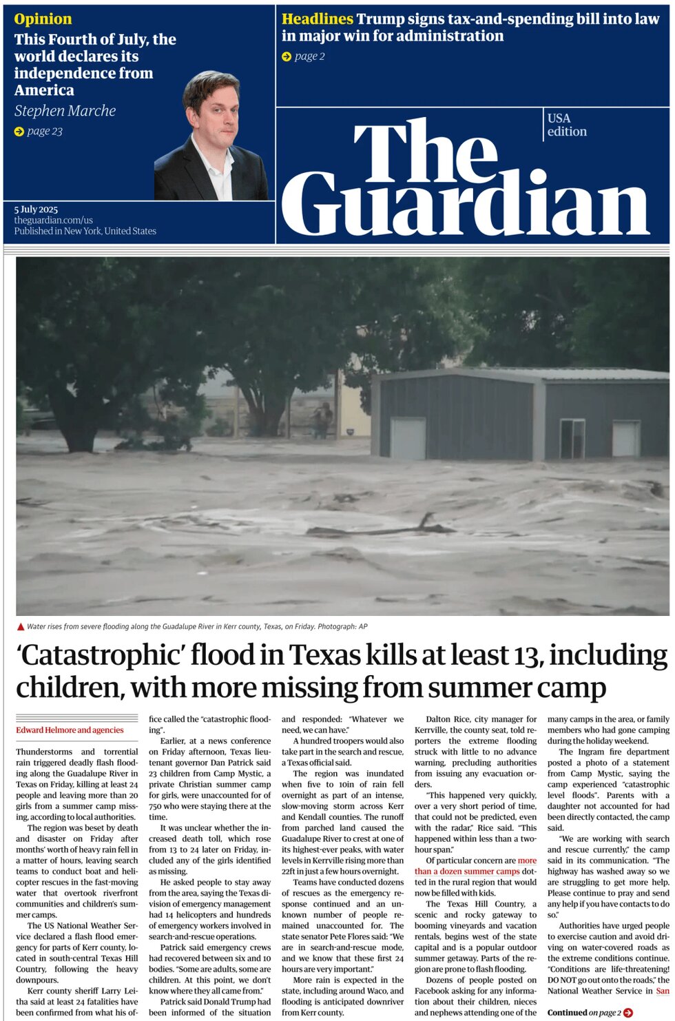 The Guardian US - Cover - 07/05/2025