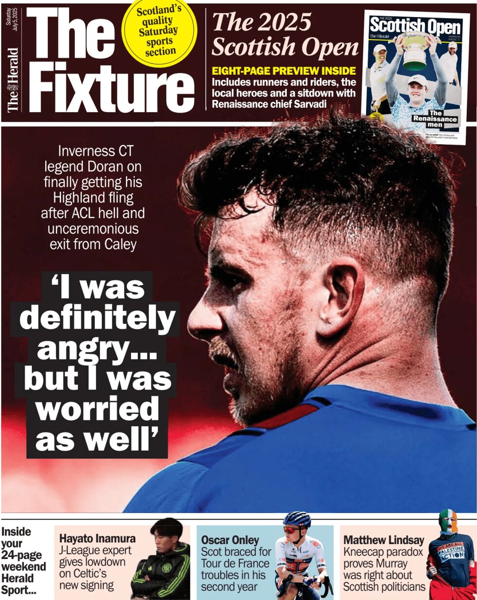The Herald SPORT (Scotland) - Front Page - 07/05/2025