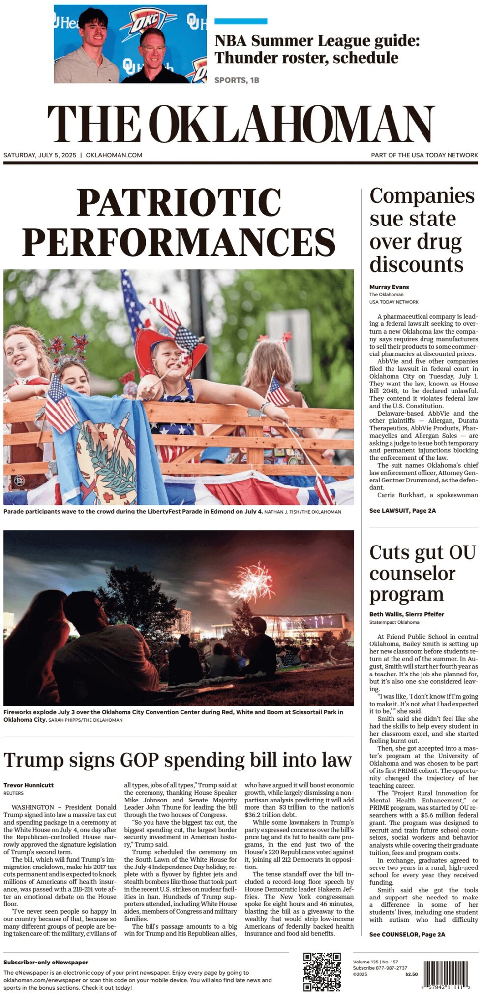 The Oklahoman - Cover - 07/05/2025