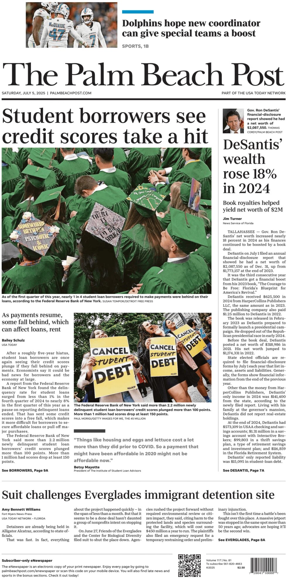 The Palm Beach Post - Cover - 07/05/2025