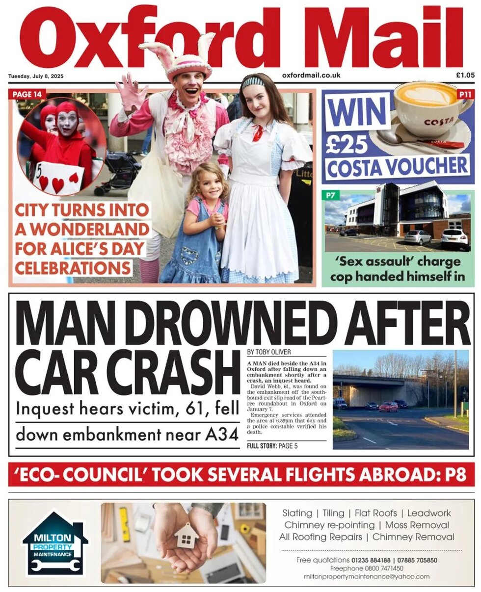 Oxford Mail - Front Page - 07/08/2025