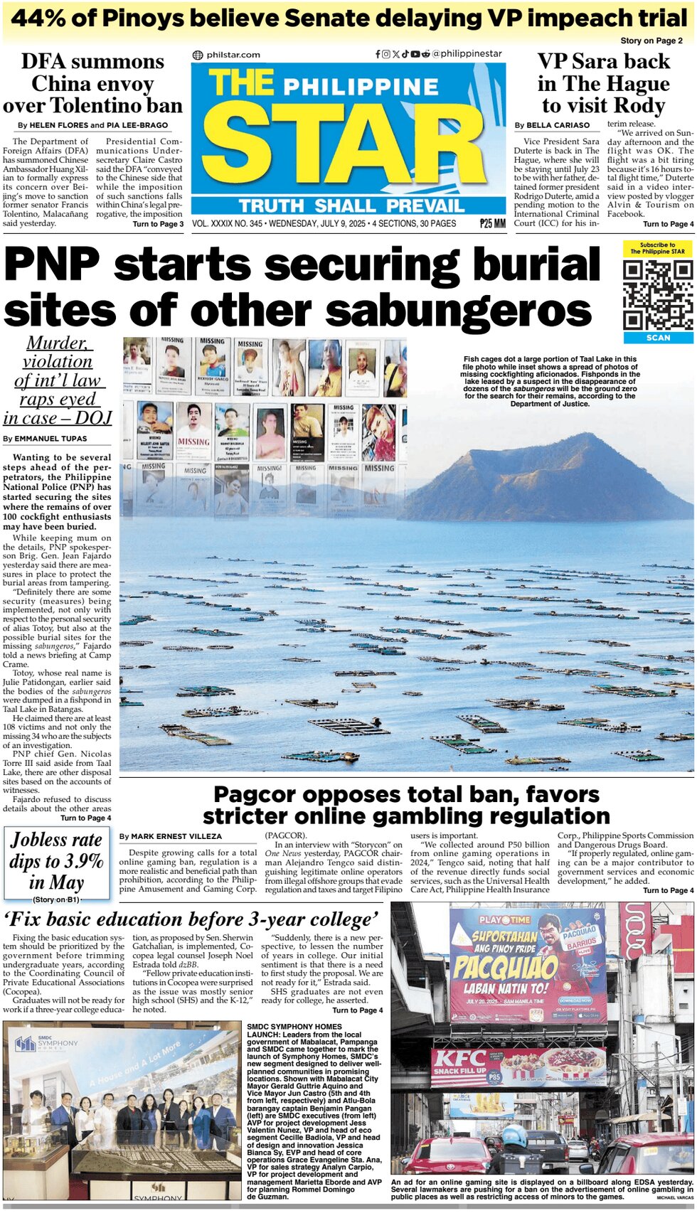 The Philippine Star - Front Page - 07/09/2025
