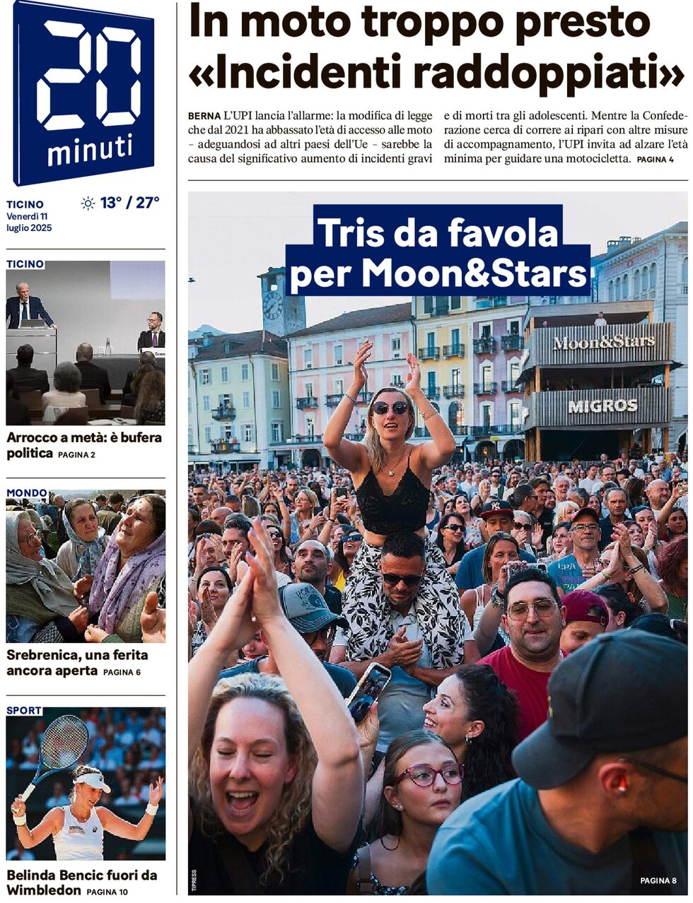 20 Minuti - Front Page - 07/11/2025