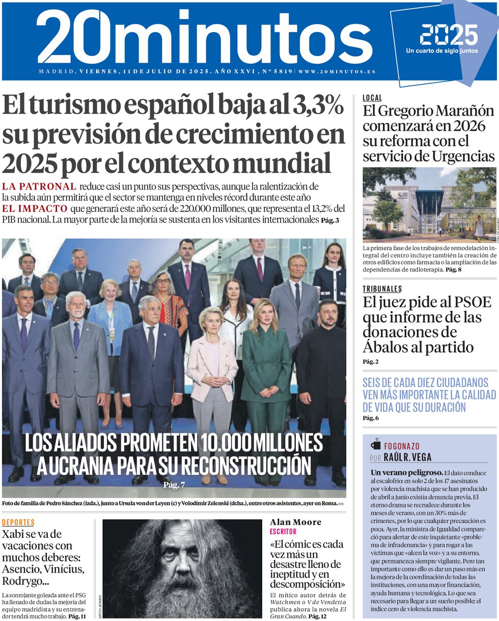 20 minutos (Madrid) - Front Page - 07/11/2025