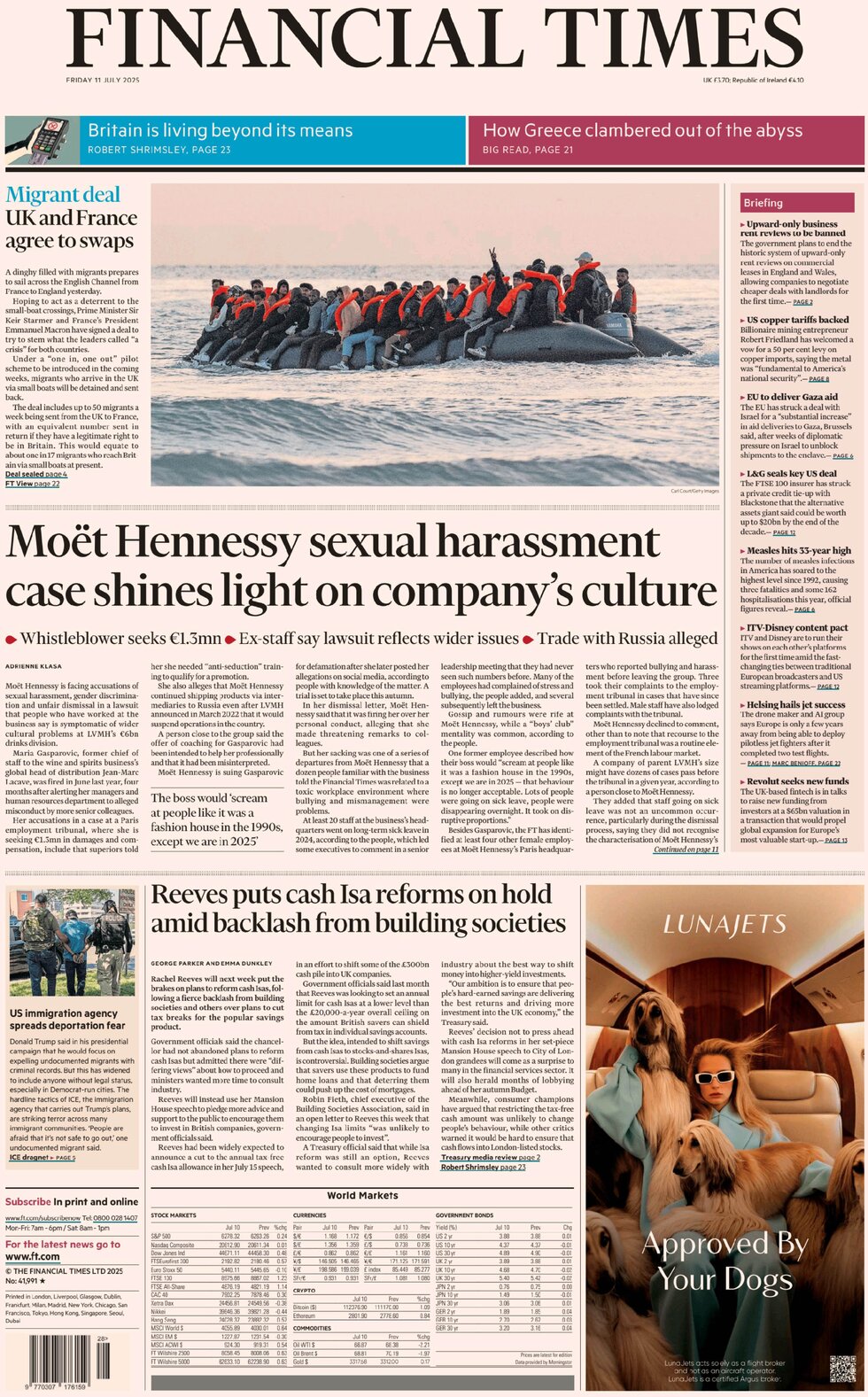 Financial Times - Front Page - 07/11/2025