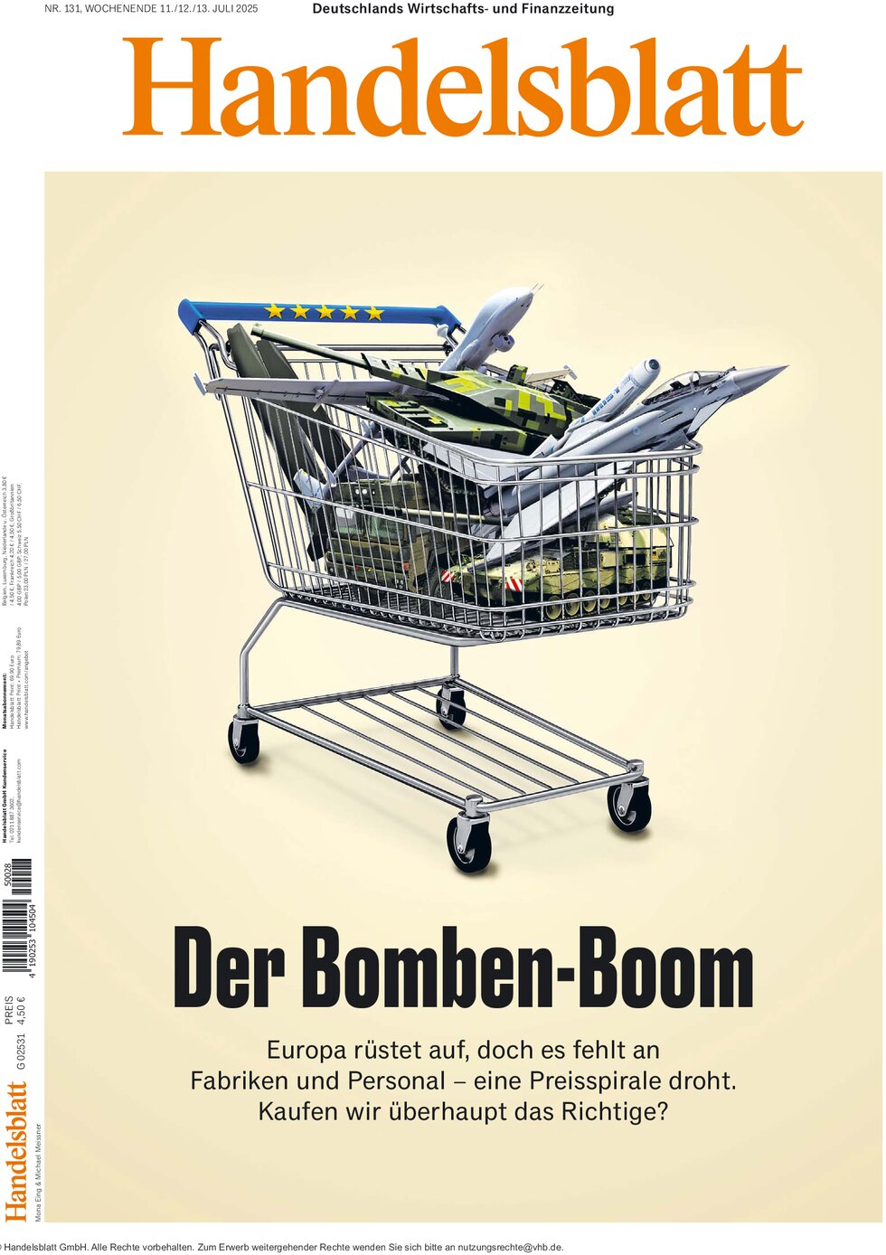 Handelsblatt - Front Page - 07/13/2025