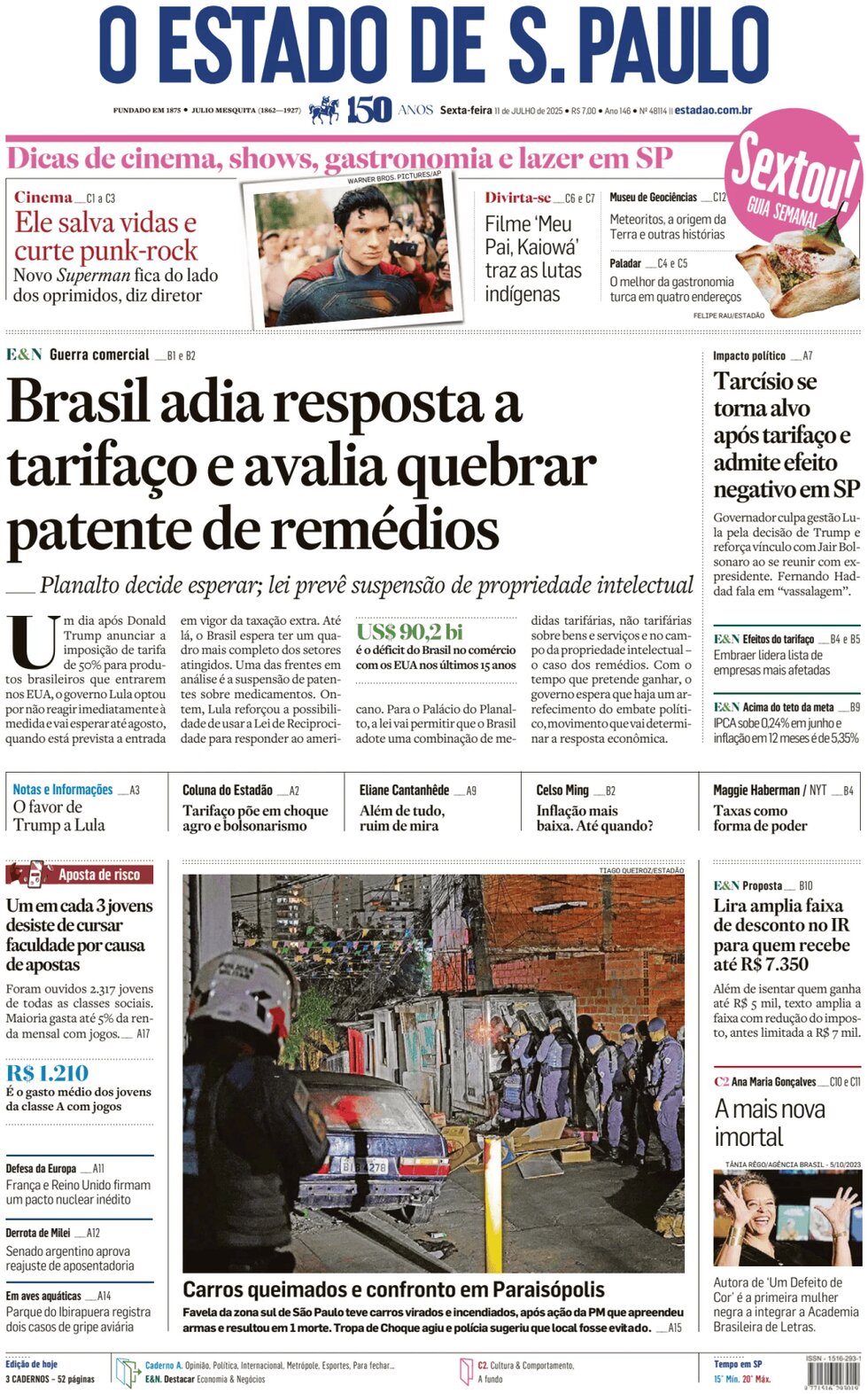 O Estado de S. Paulo - Front Page - 07/11/2025