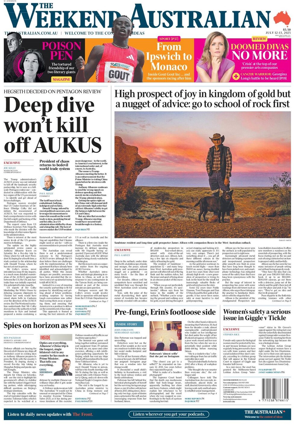 The Australian - Front Page - 07/13/2025