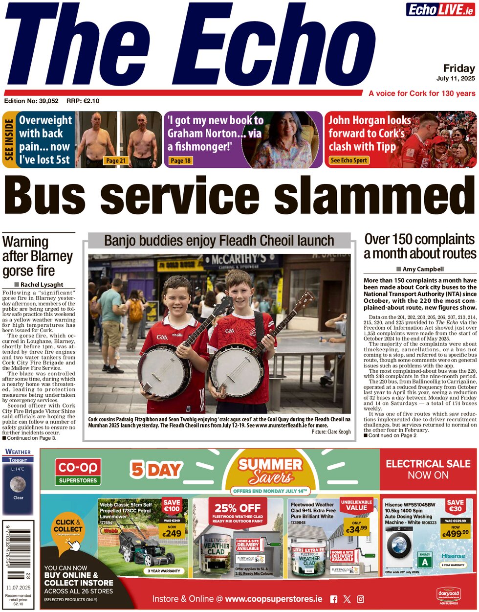 The Echo (Cork) - Front Page - 07/11/2025