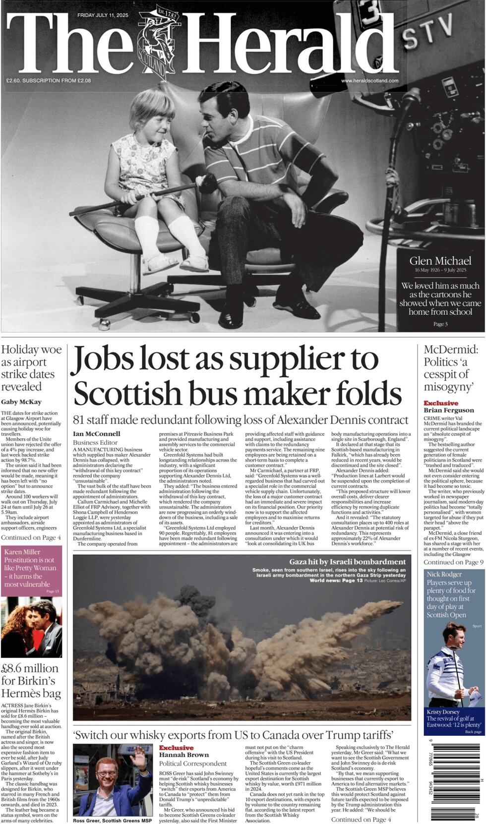 The Herald (Scotland) - Front Page - 07/11/2025